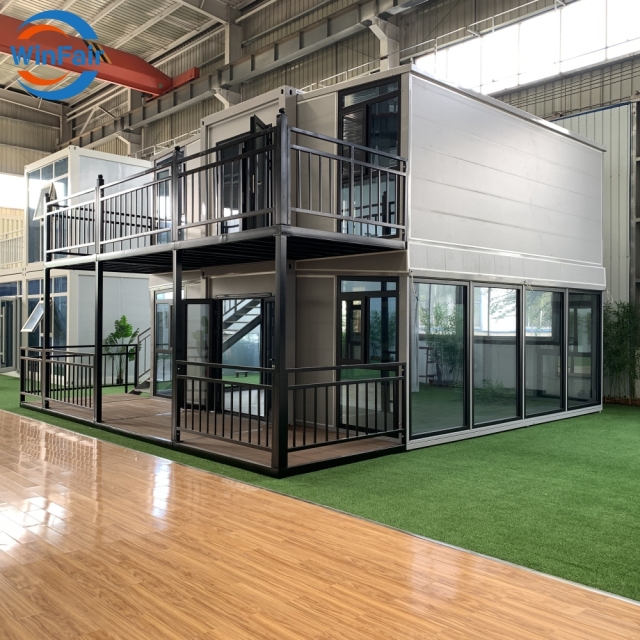 WinFair 2 Story Prefab Modelar Tiny 20Ft Container Prefabrik Mobile Foldable Houses China With Kitchen And Bathroom Luxury