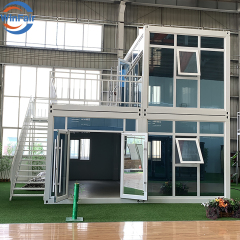 WinFair China Flat Pack Prefab Modern Prefabricated Cheap Tiny Modular Homes Modular Flat Pack Detachable 2 Story Steel Frame Container House Ready To Living For Sale