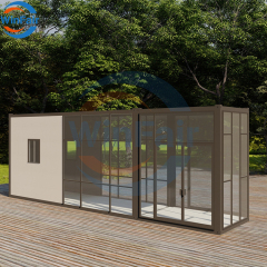 China Wholesale Custom Prefab Modular Glass House Garden Detachable Flat Container Houses Luxury Prefabricated Ready To Living