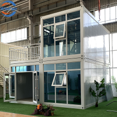 WinFair China Flat Pack Prefab Modern Prefabricated Cheap Tiny Modular Homes Modular Flat Pack Detachable 2 Story Steel Frame Container House Ready To Living For Sale