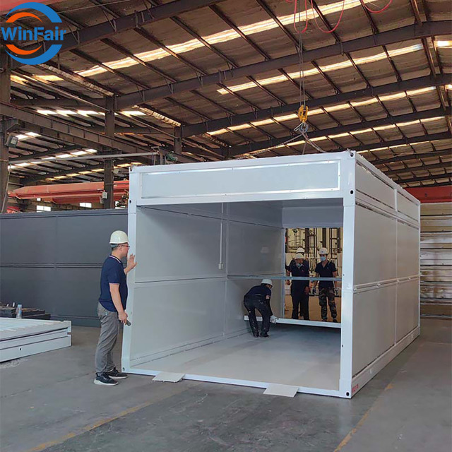 WinFair Best Selling Cheap Small Easy Assemble Portable Folding Foldable Sandwich Panel Shipping Office Folding Container House