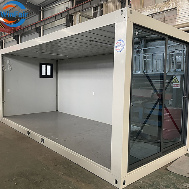 WinFair Chinese Custom Made Folding -Prefab Homes Prefabricated Office Coffee Fold Out Big Foldable-House Container