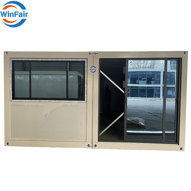 WinFair Chinese Custom Made Folding -Prefab Homes Prefabricated Office Coffee Fold Out Big Foldable-House Container