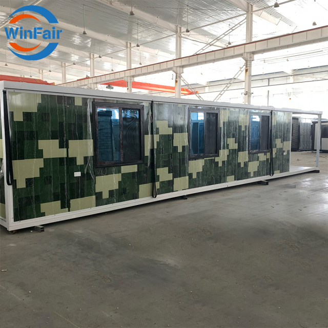 WinFair Luxury 40Ft Folding Tiny Mobile Portable Expansible Foldable Prefab House Container House With Restroom From China