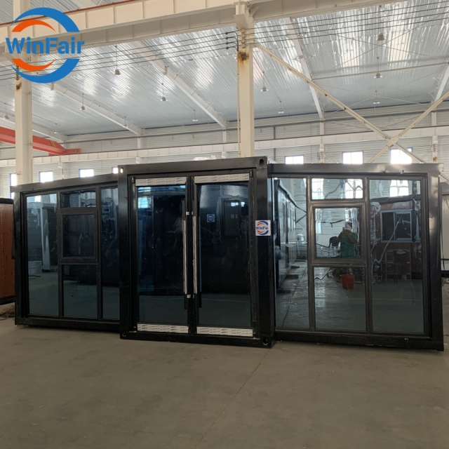WinFair Foldable Container Expandable Prefabricated Prefab Portable Beach Expansive Houses 1 Room Villas 19Ft X 20Ft To Live In