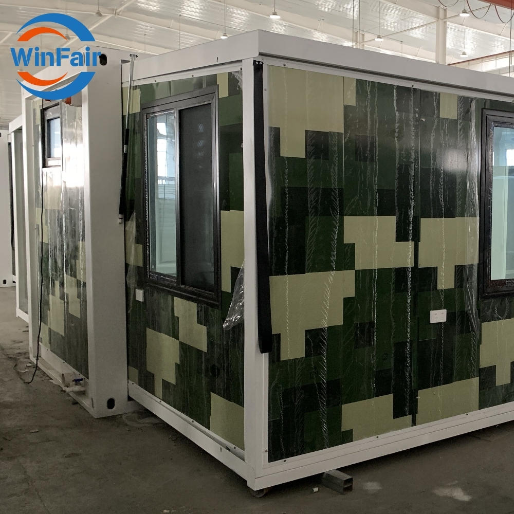 WinFair Portable House 40 Feet Foot 2 Bedroom Prefab Foldable Container House 40Ft With Glass Prefabricated Luxury House Villa