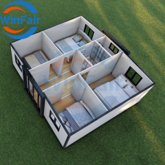 WinFair Luxury Prefab Foldable Extendable Container Foldable House Homes 4 Bedroom Prefabricated 20Ft House Kit With Bathroom