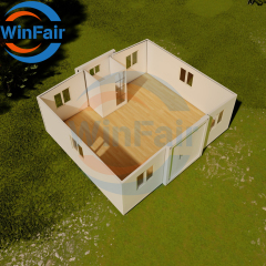 WinFair Extension Container 20Ft Houses Homes Modern Mobile Expansible Prefab Luxury Tiny House With Restroom 1 Bedroom