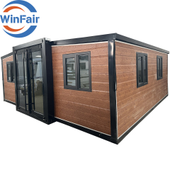 WinFair 20Ft Folding Portable Two Bedroom Mobile Expansive Expandable House 2 Bedroom Prefabricated Homes Modern Low Cost Luxury