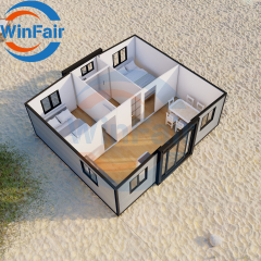WinFair Portable Prefabricated Mobile Expandable Prefab House 2 Rooms 20Ft With Restroom To Live In China Modular Houses
