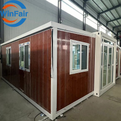 WinFair 20 Ft Foldable 2 Bedroom Mobile Container Expandable Prefab Portable House With 1 Bathroom Restroom Outdo For Live In