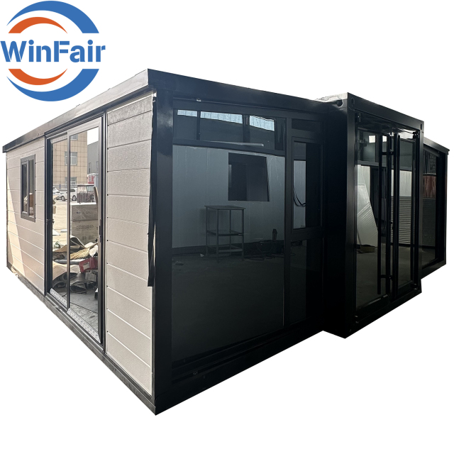 WinFair 20Ft Foldable Portable Homes Container Houses Ready To Living 2 Bedroom Expandable Living Container Modelar House Villa