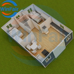 WinFair Tiny Prefab Mobile Modular Houses For Living Ready 30Fit Luxury Container Prefabrik House 2 Bedroom With Bathroom