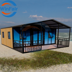 WinFair Mobile Portable Expandable Prefab Modelar Prefabricated Homes Houses 2 Rooms Bedroom With Restroom Container House