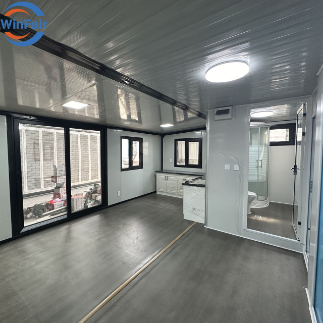 WinFair 20Ft Foldable Portable Homes Container Houses Ready To Living 2 Bedroom Expandable Living Container Modelar House Villa