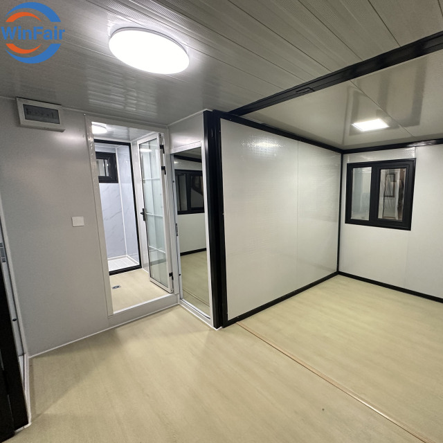 WinFair 20Ft Folding Portable Two Bedroom Mobile Expansive Expandable House 2 Bedroom Prefabricated Homes Modern Low Cost Luxury