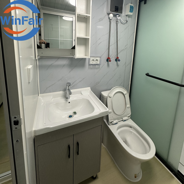 WinFair 20Ft Folding Portable Two Bedroom Mobile Expansive Expandable House 2 Bedroom Prefabricated Homes Modern Low Cost Luxury