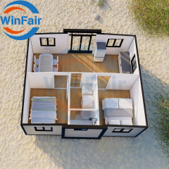 WinFair Portable Prefabricated Mobile Expandable Prefab House 2 Rooms 20Ft With Restroom To Live In China Modular Houses