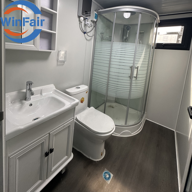 WinFair 20Ft Foldable Portable Homes Container Houses Ready To Living 2 Bedroom Expandable Living Container Modelar House Villa