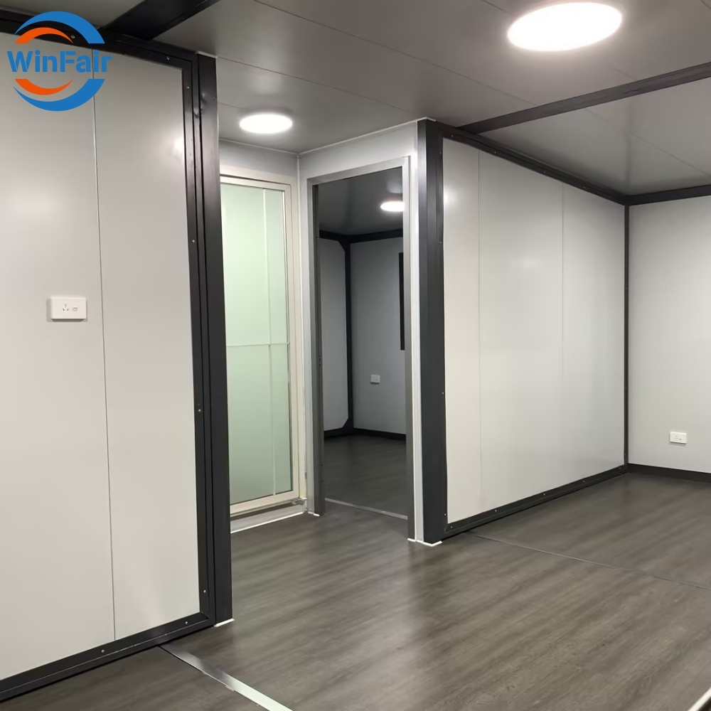 WinFair Expandable Living 20Ft Container Modern Prefabricated Tiny Prefab Portable Beach House 2 Bedroom Luxury With Bathroom