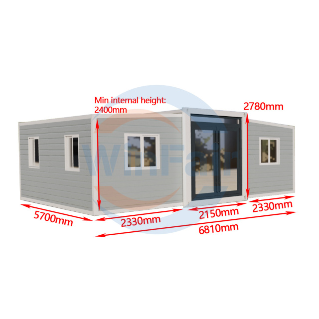 WinFair 20Ft Mobile Foldable Expandable Prefab Container Modelar Tiny Houses With Kitchen And Bathroom From China Luxury