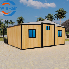 WinFair Mobile Portable Expandable Prefab Modelar Prefabricated Homes Houses 2 Rooms Bedroom With Restroom Container House