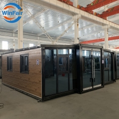 WinFair Foldable Container Expandable Prefabricated Prefab Portable Beach Expansive Houses 1 Room Villas 19Ft X 20Ft To Live In