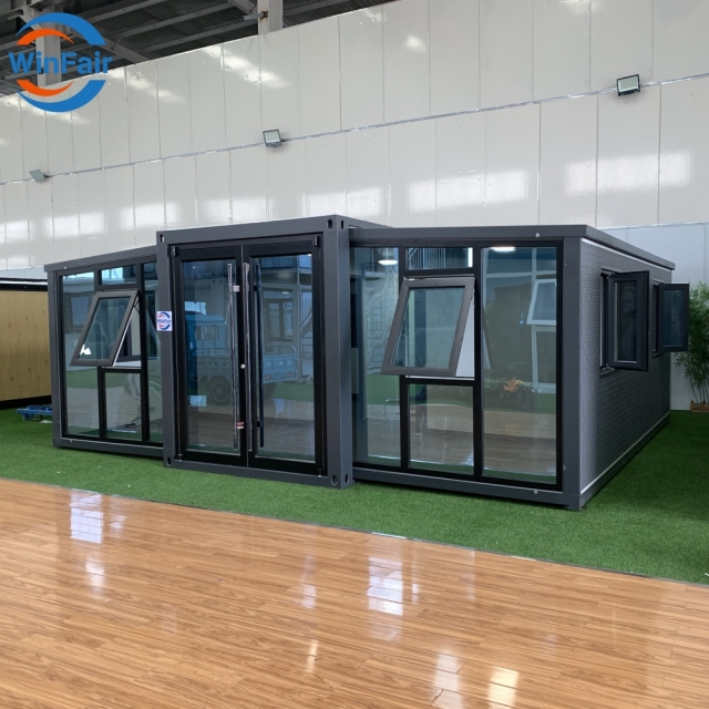 WinFair Expandable Living 20Ft Container Modern Prefabricated Tiny Prefab Portable Beach House 2 Bedroom Luxury With Bathroom