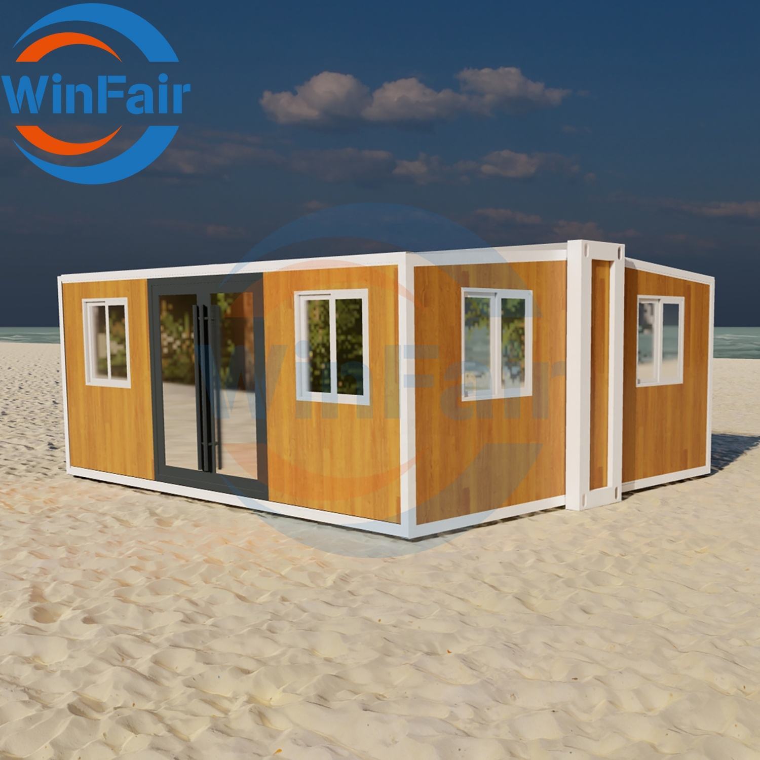 WinFair Container 20Ft Beach Assemble Home Ready Made Houses Homes Modern Mobile Portable Expansible Foldable Prefab Tiny House
