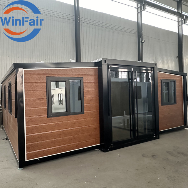 WinFair 20Ft Folding Portable Two Bedroom Mobile Expansive Expandable House 2 Bedroom Prefabricated Homes Modern Low Cost Luxury
