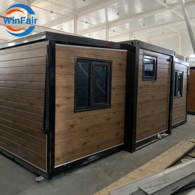 WinFair Foldable Container Expandable Prefabricated Prefab Portable Beach Expansive Houses 1 Room Villas 19Ft X 20Ft To Live In