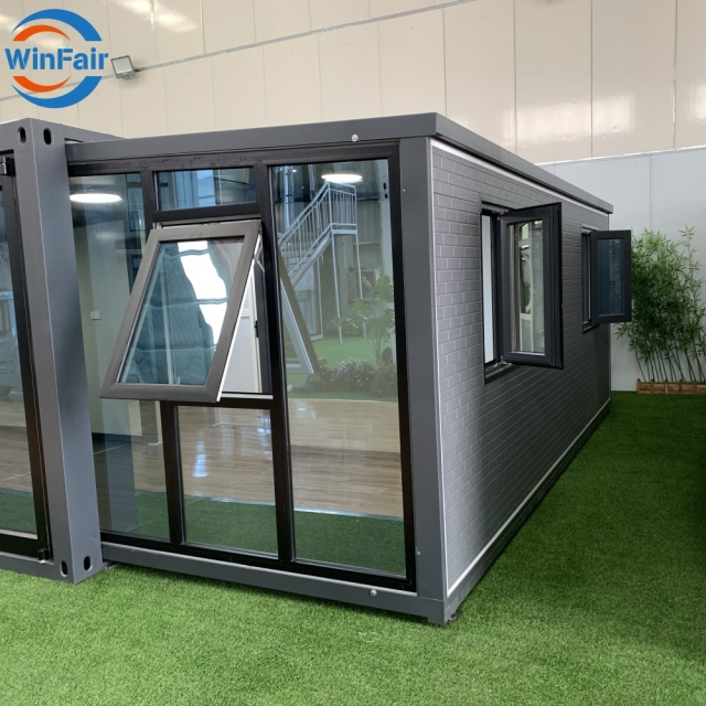WinFair Expandable Living 20Ft Container Modern Prefabricated Tiny Prefab Portable Beach House 2 Bedroom Luxury With Bathroom