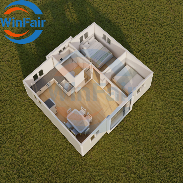 WinFair Tiny Homes Extendable Mobile Prefabricated Prefabrik Portable Container Houses 20Ft 2 Bedrooms China Modelar Houses