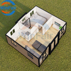 WinFair Foldable Container Expandable Prefabricated Prefab Portable Beach Expansive Houses 1 Room Villas 19Ft X 20Ft To Live In