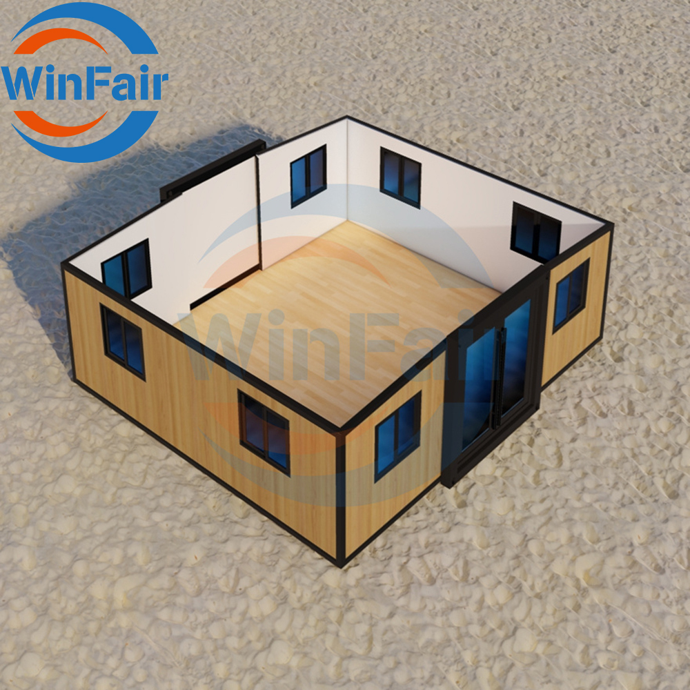 WinFair Tiny Homes Foldable Beach Extendable Container House Expanding Prefabricated Homes 20Ft Houses With Bathroom