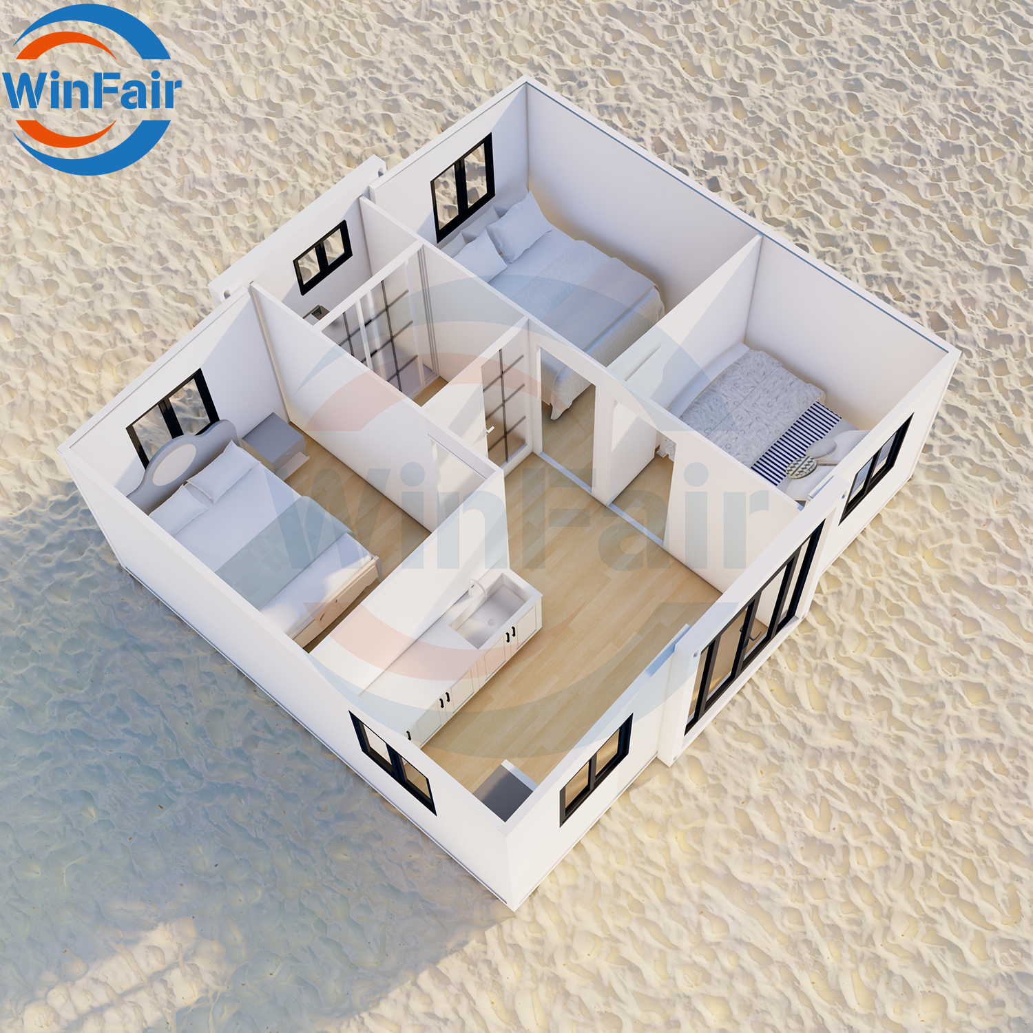 WinFair 20Ft Modern Prefabricated Tiny Prefab Houses Container Modular House 3 Bedrooms Home And Living Room From China Luxury