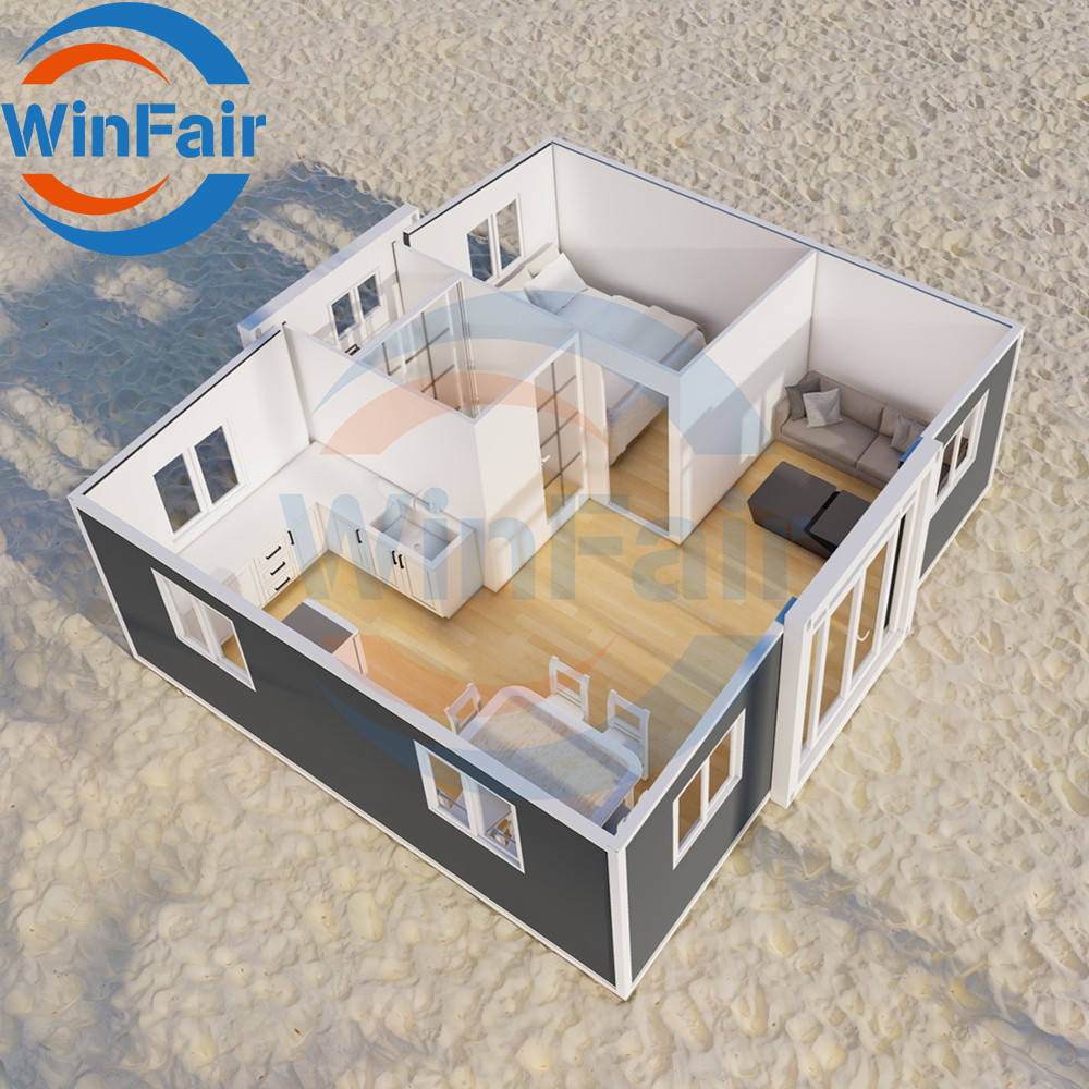 WinFair Mobile Foldable Expandable Prefab Container Expandable Portable Houses Villas 20Ft With Bathroom To Live In China