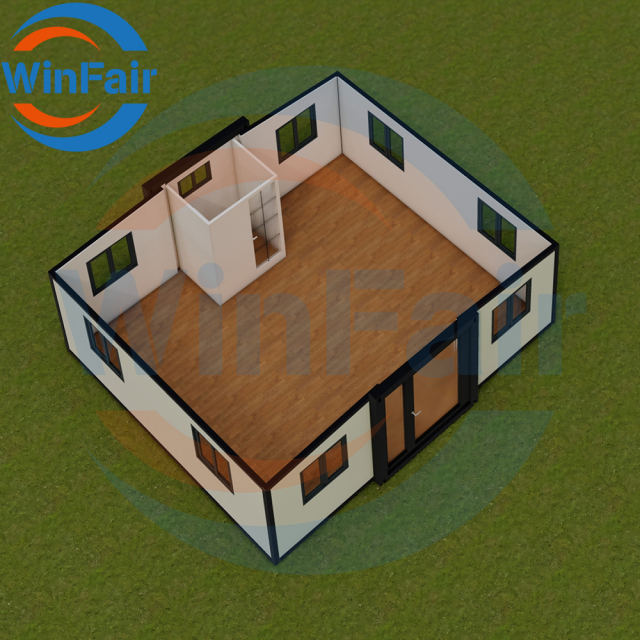 WinFair Tiny Homes Foldable Beach Extendable Container House Expanding Prefabricated Homes 20Ft Houses With Bathroom