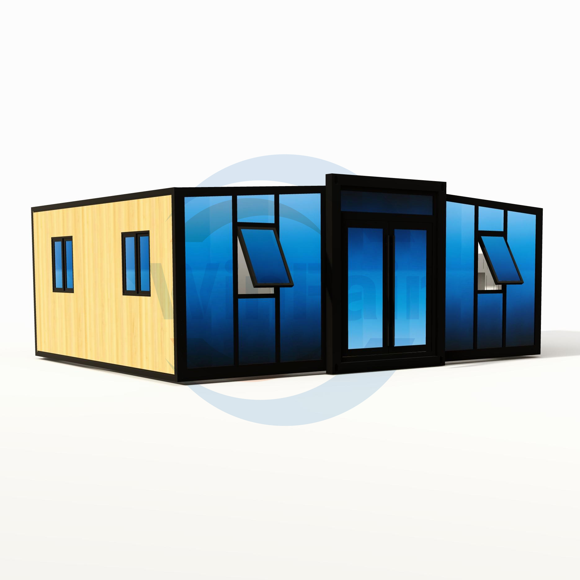 WinFair Mobile Foldable Movable Cheap Expandable Prefab House Tiny Homes Prefabricated Houses Container 1 Bedroomm Luxury