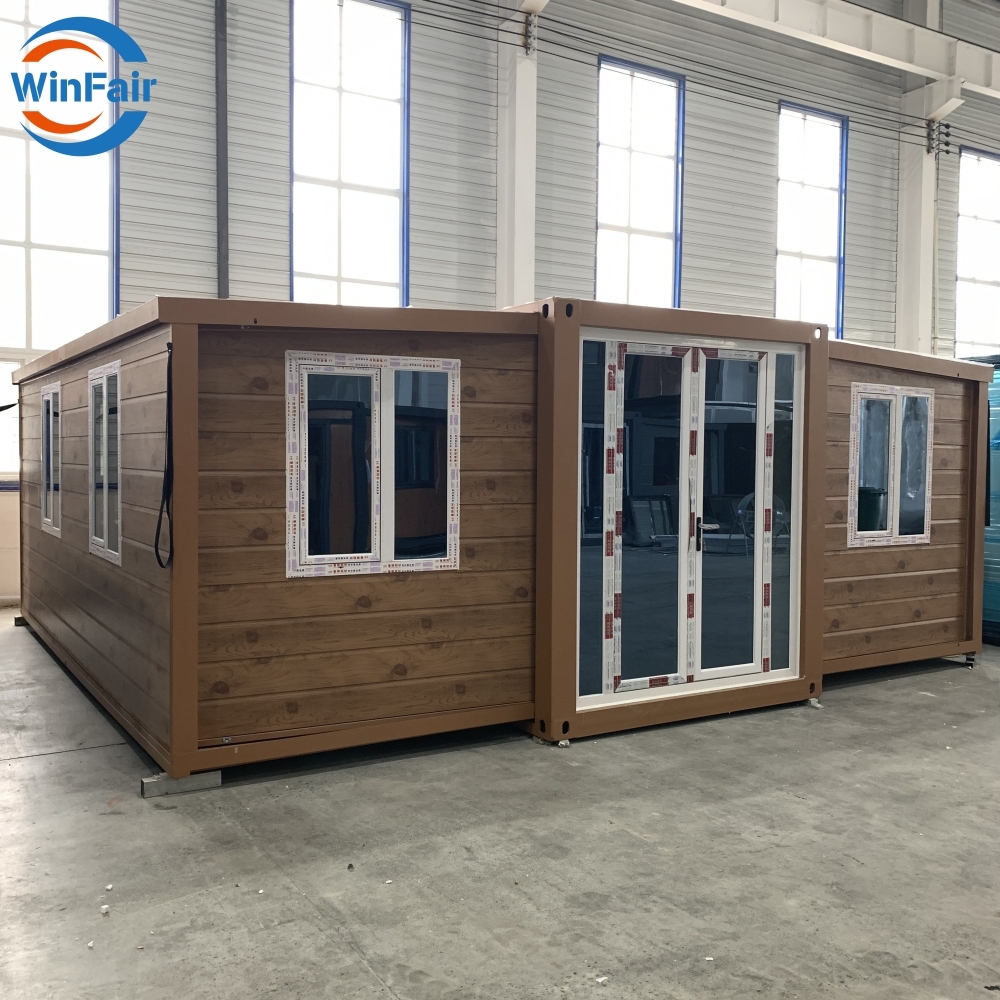WinFair Mobile Prefab Luxury Expandable Extension Modelar 20Ft Folding 2 Bedroom Container Beach Houses Prefabricated For Sale