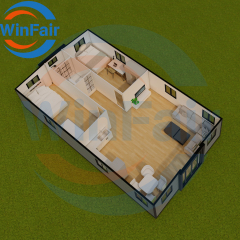 WinFair Luxury 40Ft Mobile Folding Expansible Prefab Tiny House Shipping 2 Bedroom Container 40 Feet High Cube Modelar House