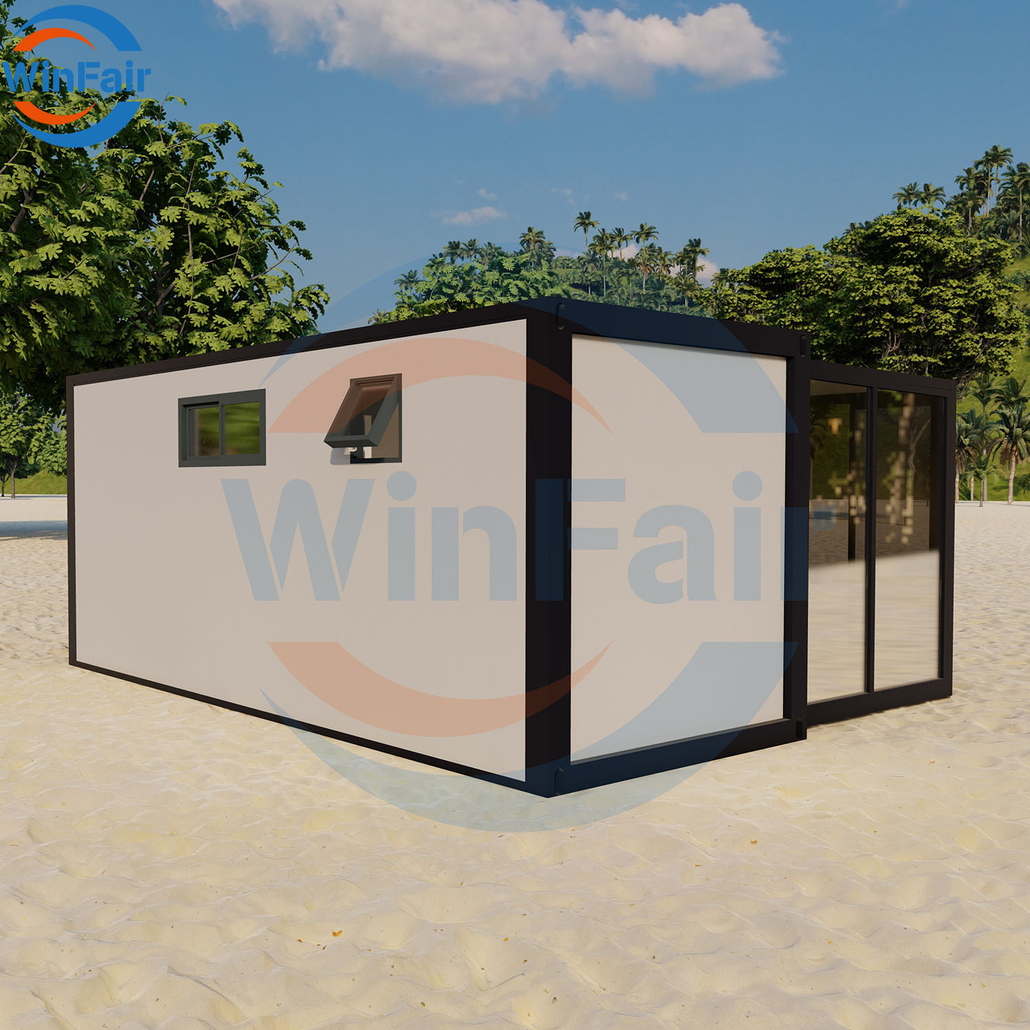 WinFair 20 Feet Mobile Portable Expandable Foldable Container Beach Assemble Home Ready Made House Prefabricated Homes Villas
