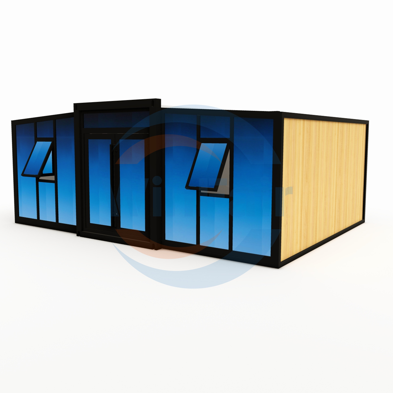 WinFair 20Ft Foldable Portable Homes 2 Bedroom Container Expandable Prefabricated Prefab Beach House Container Villas Under 50k
