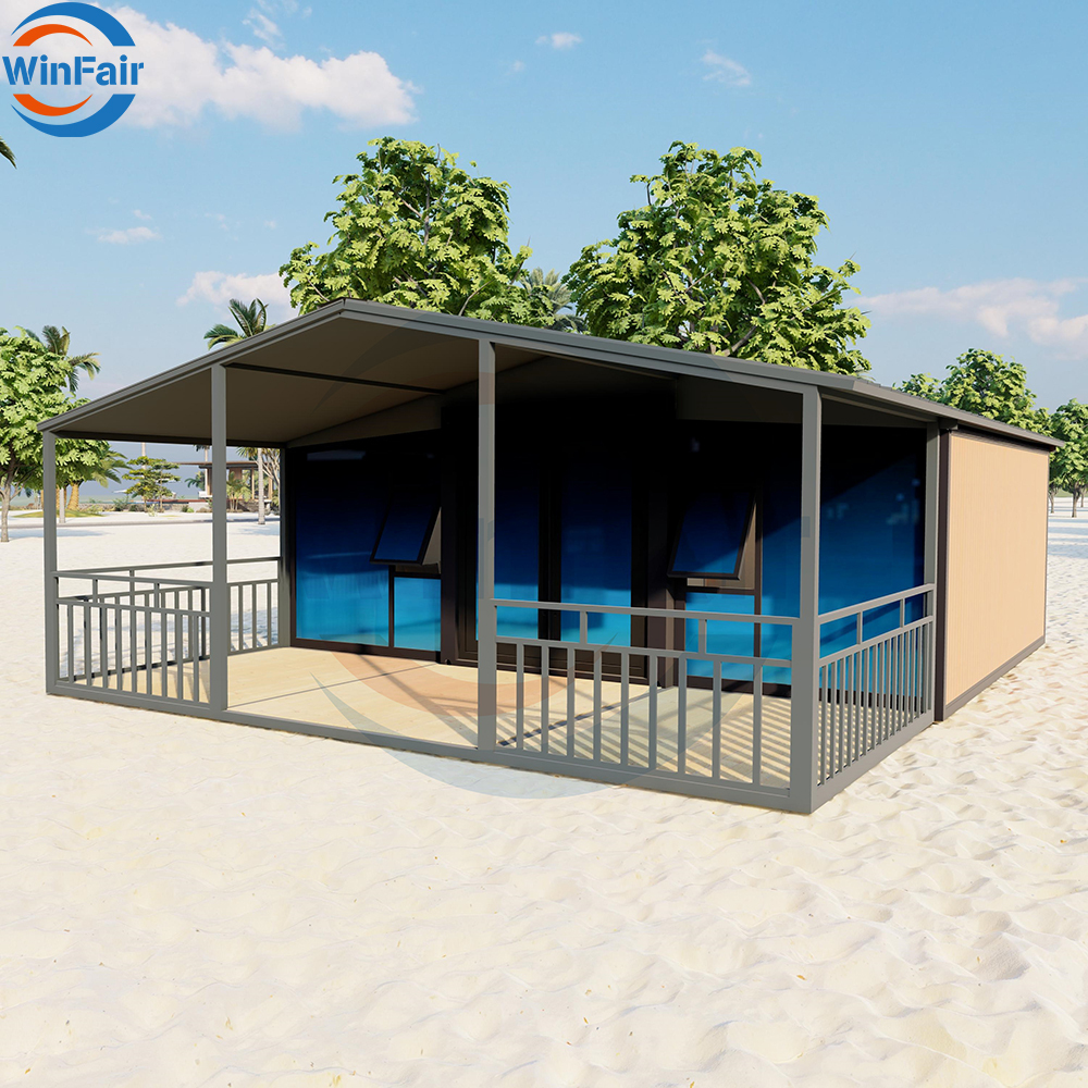 WinFair 20Ft Foldable Mobile Expandable Prefab Living Prefabricated 2 Bedroom Container House Under 50K Ready With Bathroom