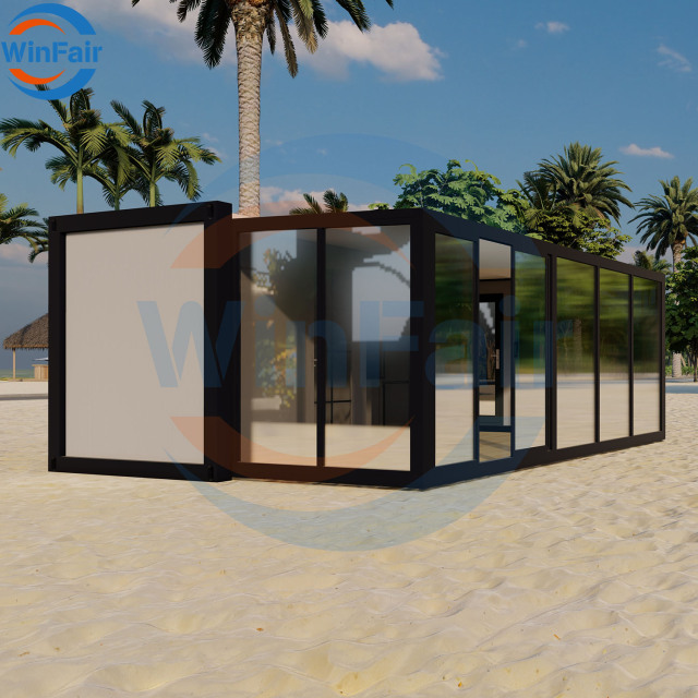 WinFair Container House Tiny Homes Prefabricated Luxury 20Ft Prefeb Foldable Movable Cheap Expandable House Container Home