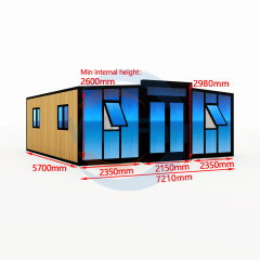 WinFair 20Ft Foldable Portable Homes 2 Bedroom Container Expandable Prefabricated Prefab Beach House Container Villas Under 50k