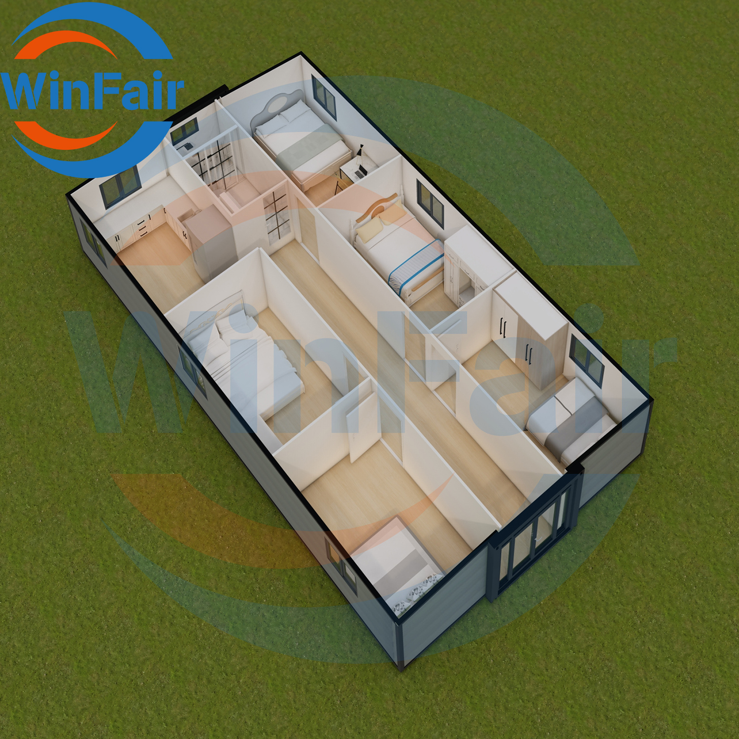 WinFair China Modular Mobile Expandable Living Home Prefab Modern Prefabricated Container House Ready 40Ft With Bathroom
