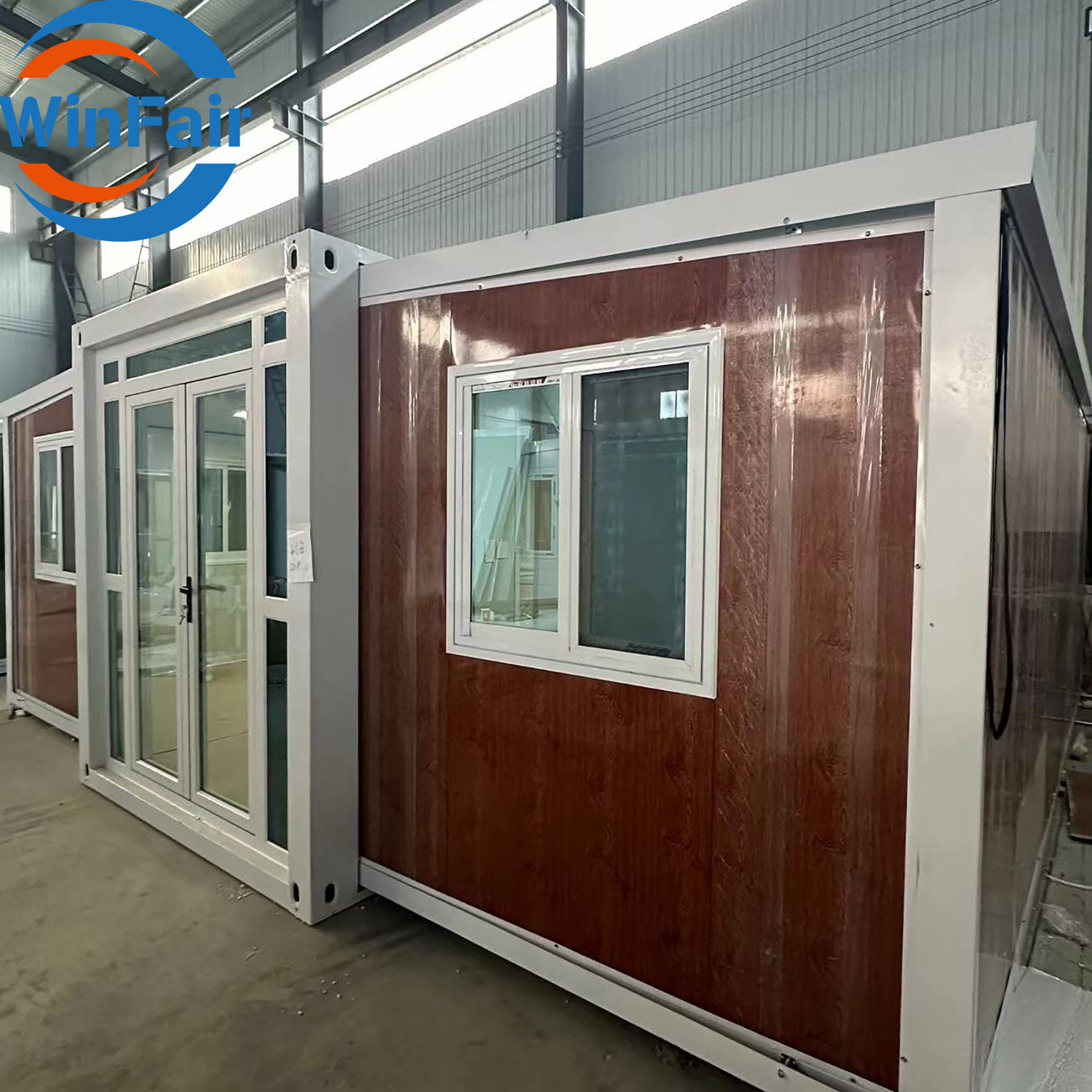 WinFair Prefab Mobile Portable Expandable Expandable Foldable Extension Prefab House With Container 2 Bedroom