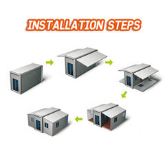 WinFair 20Ft 40 Ft Prefabricated 3 4 5 Bedroom Prefab Folding Push Out Mobile Home Foldable Expandable Container House