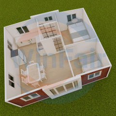 WinFair Luxury Container Modelar Tiny 20Ft Houses 2 Bedroom Homes Modern Mobile Prefab Tiny Luxury Expandable Container House